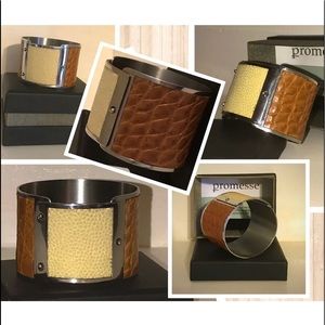 Gorgeous Genuine CROC/STINGRAY skin cuff -final.sale